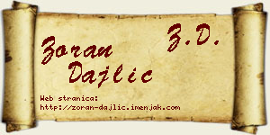 Zoran Dajlić vizit kartica